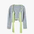 Floral-embellished Lace-trimmed Cotton-blend Cardigan