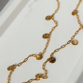 Misty Textured Gold Tone Pendant Necklace
