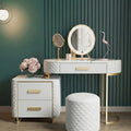Chloe Green Dressing Table With LED Mirror