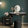 Chloe Green Dressing Table With LED Mirror