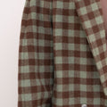 Leisure Plaid Pattern Double-breasted Wool-blend Overcoat