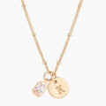 Savae Birthstone Initial Pendant