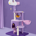 Alexia Purple Moon Cat Climber, Cat Tree, Coral Fleece