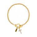 Cross Charm Birthstone Bracelet