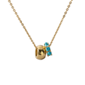 18K Gold Plated Birthstone Charm Necklace
