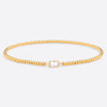 Gold Beaded Birthstone Bracelet