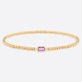 Gold Beaded Birthstone Bracelet