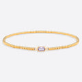 Gold Beaded Birthstone Bracelet