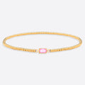 Gold Beaded Birthstone Bracelet