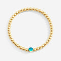 Gold Beaded Bubble Birthstone Bracelet