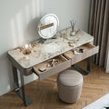 Kirsten Dressing Table with LED Mirror, Marble