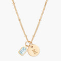 Savae Birthstone Initial Pendant