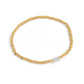 Gold Beaded Birthstone Bracelet