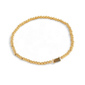 Gold Beaded Birthstone Bracelet