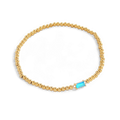 Gold Beaded Birthstone Bracelet
