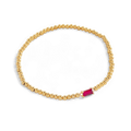 Gold Beaded Birthstone Bracelet