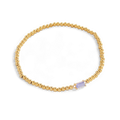 Gold Beaded Birthstone Bracelet