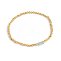 Gold Beaded Birthstone Bracelet
