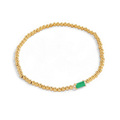 Gold Beaded Birthstone Bracelet