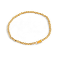 Gold Beaded Birthstone Bracelet