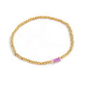 Gold Beaded Birthstone Bracelet
