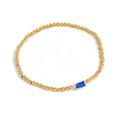 Gold Beaded Birthstone Bracelet