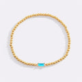 Gold Beaded Birthstone Bracelet