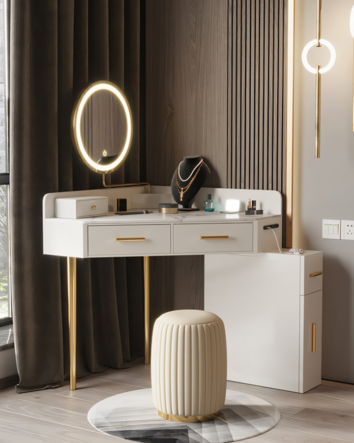 Raija Dressing Table, With USB Charger