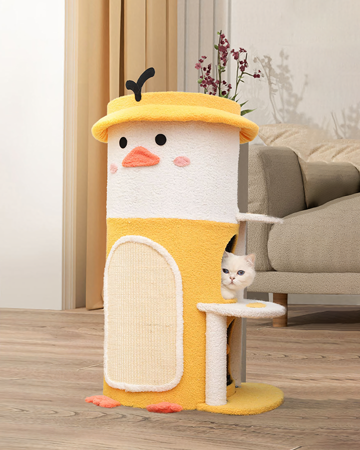 Rubber Duck Rainforest Cat Climber, Cat Tree, Boucle