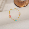 Bowknot & Flowers & Butterfly Charm Bracelet