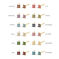 Birthstone Flower Stud Earrings