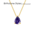 Teardrop Birthstone Necklace
