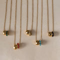 18K Gold Plated Birthstone Charm Necklace