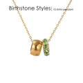 18K Gold Plated Birthstone Charm Necklace
