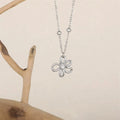 18K Gold Plated Flower Necklace with Pearl