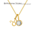 14K Gold, Silver & Rose Gold Zodiac Birthstone Necklace