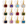 Octagon Birthstone Charms