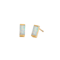 Rectangle Birthstone Earrings