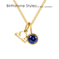 14K Gold, Silver & Rose Gold Zodiac Birthstone Necklace