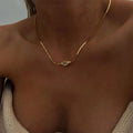 18K Gold Plated Square Zircon Necklace