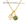 14K Gold, Silver & Rose Gold Zodiac Birthstone Necklace
