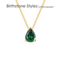Teardrop Birthstone Necklace