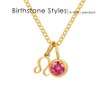 14K Gold, Silver & Rose Gold Zodiac Birthstone Necklace