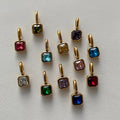Octagon Birthstone Charms