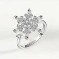 Adjustable Snowflake Spinner Ring