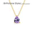 Teardrop Birthstone Necklace