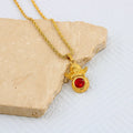 Dainty Angel Birthstone Necklace