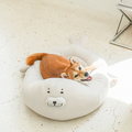 Seal Cat Dog Bed, White