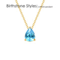 Teardrop Birthstone Necklace