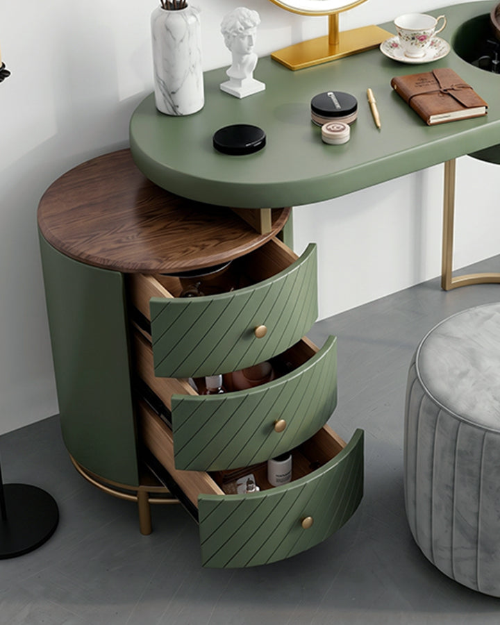 Tandy Dressing Table, Green/ White/ Black